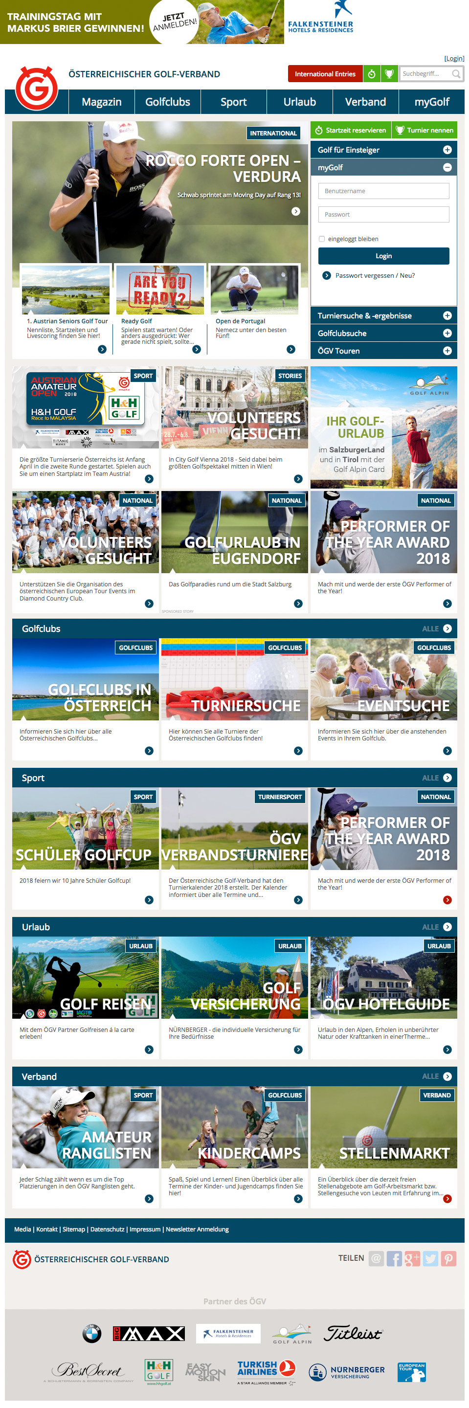 Golf federation website